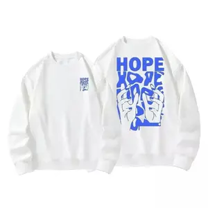 Retro Sweater Basic Crewneck Pria Wanita Oversize Jumbo Adem Nyaman Unisex Sweatshirt Tebal COD Sweter street fashion Spesial Printing Distro Hope