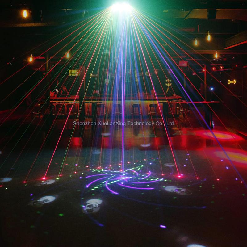 Product Introduction of 21 Lens DJ Disco Beam Patterns Stage Laser Light Projector RGB UV LED Strobe Party Holiday Dance Wedding Lamp H3 1