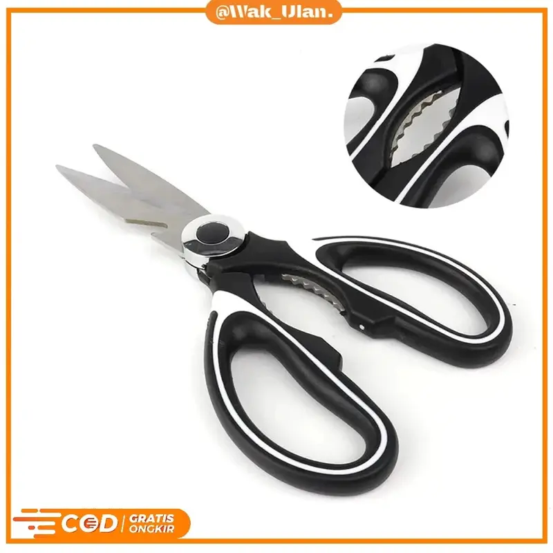 GUNTING DAPUR Serbaguna Multifungsi TAJAM PEMOTONG TULANG SAYUR DAGING IKAN BUAH KITCHEN SCISSORS PEMBUKA BOTOL 7