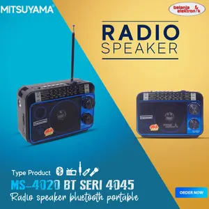RADIO KLASIK SPEAKER BLUETOOTH USB PORTABLE MITSUYAMA MS 4020 BT SERI 4045