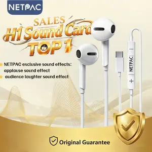 【TOP 1】NETPAC H1 SoundCard Headset 2in1 Bluetooth Live dengan Mikrofon In-Ear & Rekaman HD untuk HP PC Soundcard Karaoke Live Stream