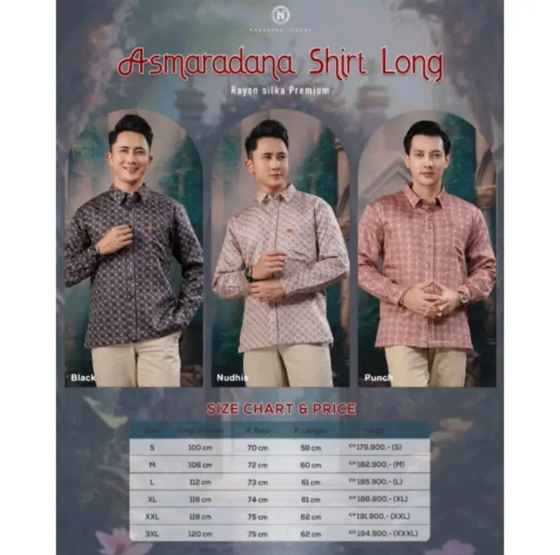 NADHEERA ASMARADANA SHIRT DAD BY NADHEERA LUXURY KEMEJA PANJANG & PENDEK Atasan Pria 1