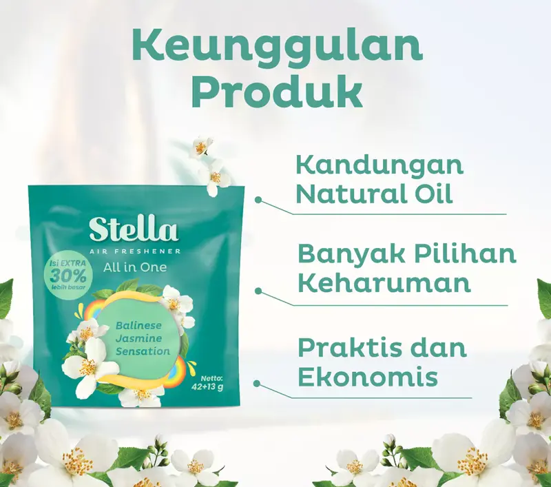 STELLA PENGHARUM RUANGAN ALL IN 1 Balinese Jasmine 42+13gr 1