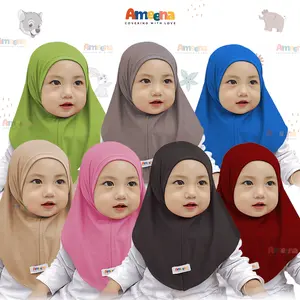Jilbab Instan Anak Maurin Basic Jersey USIA 0-1 TAHUN Kerudung Anak Newborn / Jilbab Bayi / Hijab Anak Muslim ( Beli Lokal )