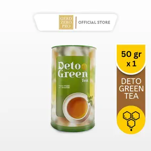 Detogreen Tea Herbal Alami Teh Hijau, Daun Kelor, Jahe Teruji Alami dan Aman Untuk Lambung - isi 20 Kantung