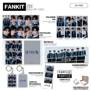 FANKIT ZB1 REFLOW 26 ITEM KPOP UNOFFICIAL JIWOONG HANBIN MATTHEW TAERAE RICKY GYUVIN GUNWOOK