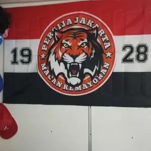 BENDERA PERSIJA JAKARTA JAKMANIA FULL PRINTING MULTISIZE - BAHAN TC IMPORT TAHAN AIR DAN TIDAK LUNTUR