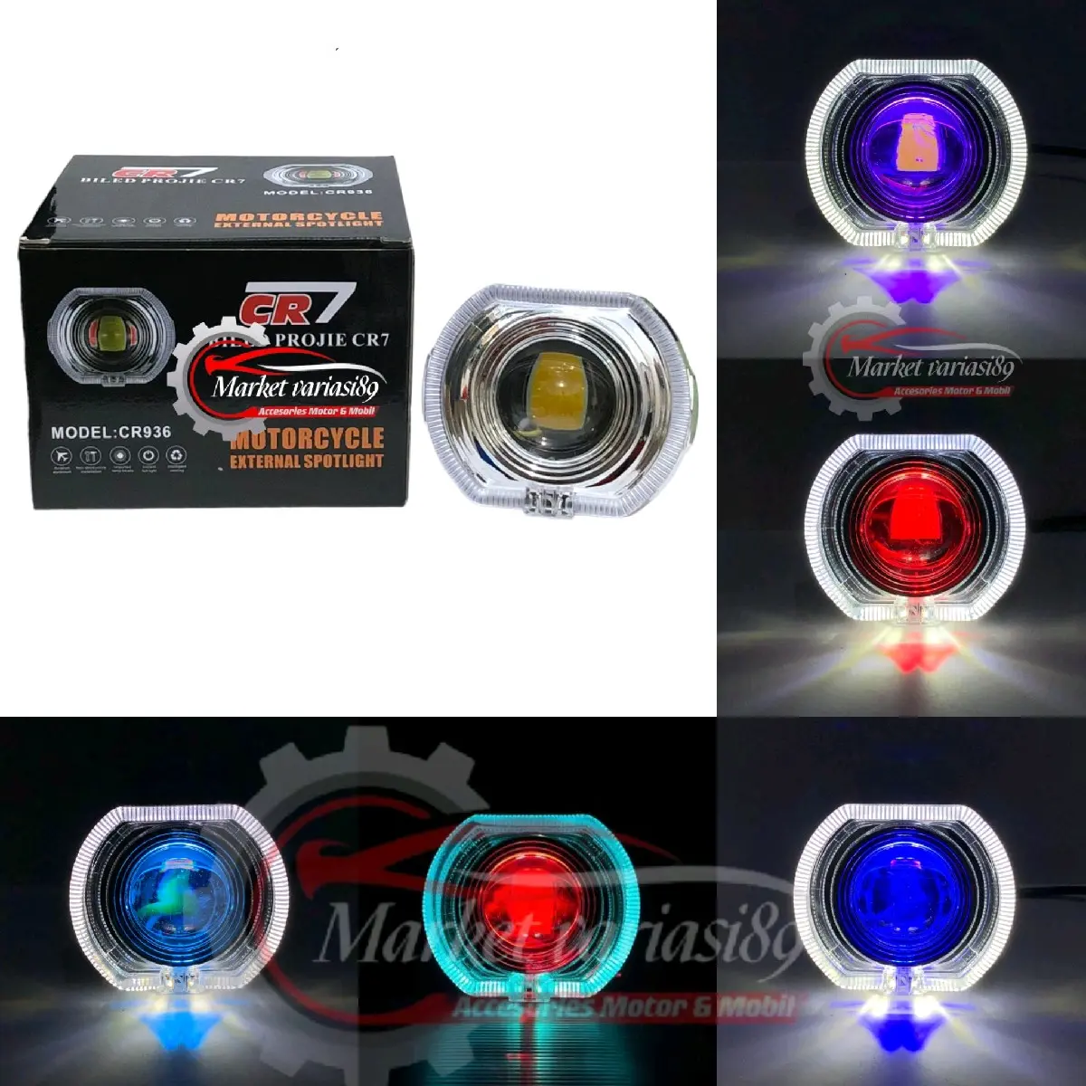 CR7-Lampu projie Biled cutt off GEN 3 plus Shrourd dan devil full alumunium waterproof Laser