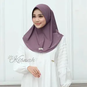 Kiswah - Hijab Instan Hamidah Pinguin Lembut Jersey Nyaman Size S
