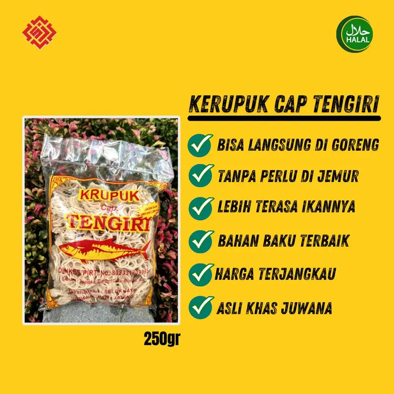 Krupuk Mawar Tengiri 250gr Sanita Selok Jaya 4