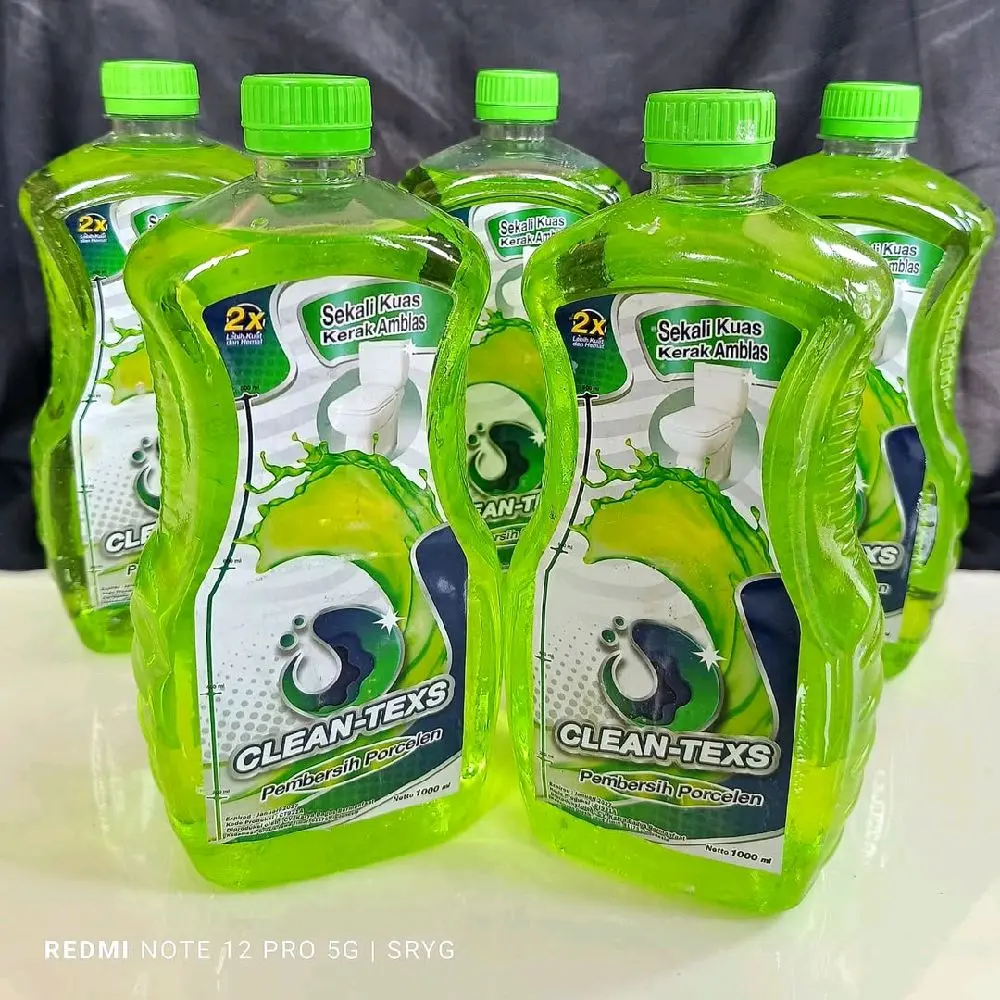 CLEANTEXS PORSELEN PEMBERSIH KERAK KAMAR MANDI 1 LITER Pembersih 5X EXSTRA KUAT Pembersih Kerak dan Noda Kamar Mandi Keramik lantai