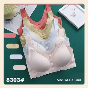 (3PCS) BH MENYUSUI SEAMLESS / MATERNITY BRA TANPA KAWAT KANCING DEPAN SUPER ELASTIS NURSING BRA 8303