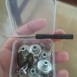 30Pcs Kancing Celana Jeans Logam Model Tusuk Simple Bisa DilepasTanpa Jahit Jeans Button Adjustable Murah