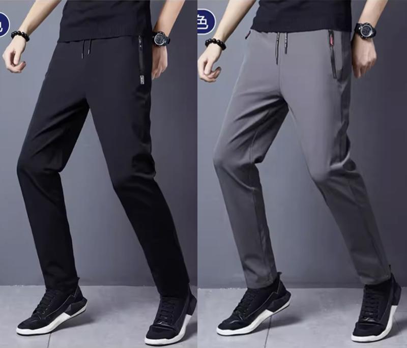  Quần Dài Nam vải poly cao cấp   Loại Đẹp   khóa chống nước dáng suông cạp chun dây rút co dãn thoải mái. 