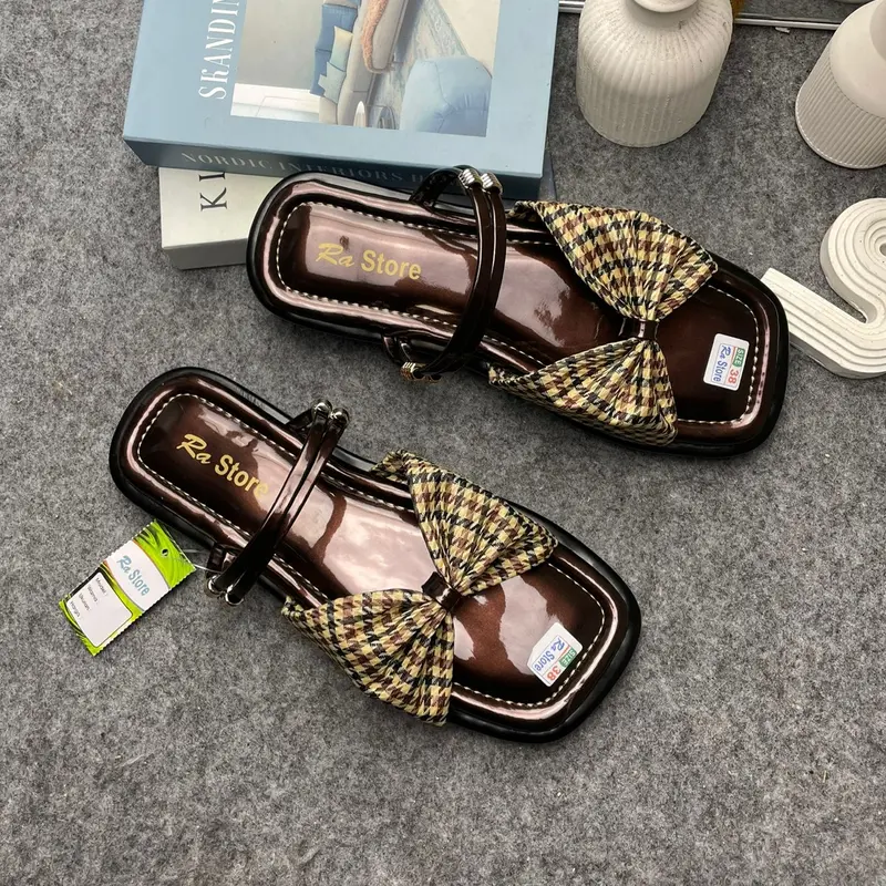 Sandal Wanita Terbaru kekinian 2025 Sendal Sandal Wanita Platform Terbaru Model  Pita Tali Empuk Viral Kekinian Viral 7