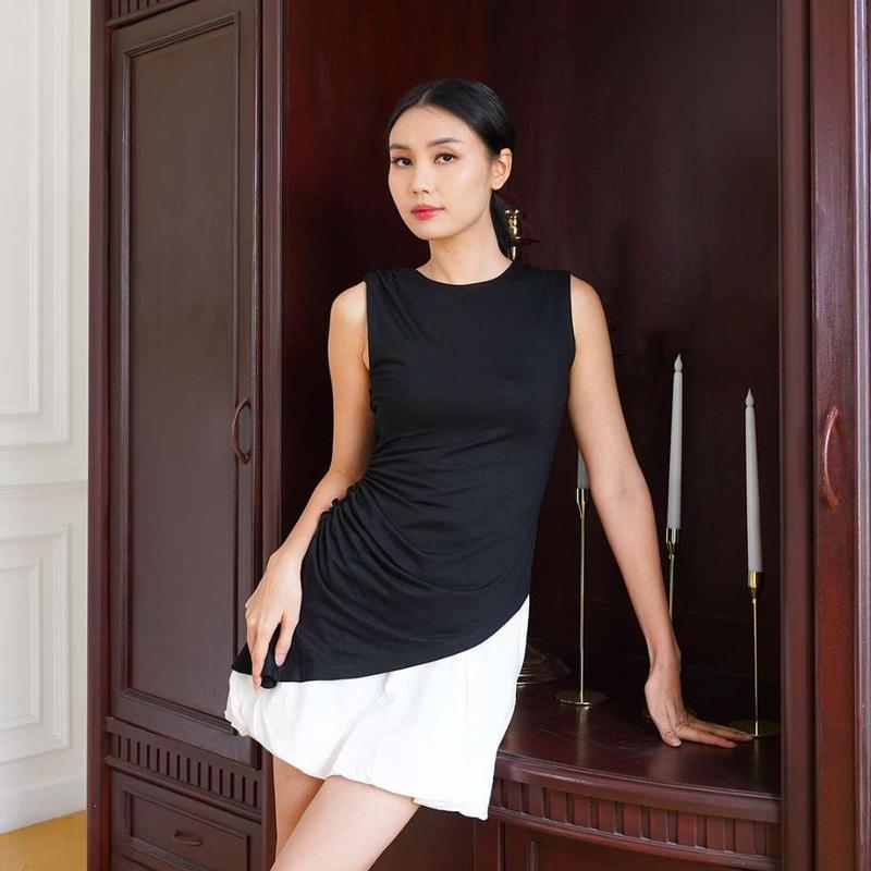 [ Vensh ] Atasan Rayon Rola / Atasan Rayon Wanita Premium / Atasan Rayon Sleeveless / Top Rayon Fit Body Panjang Basic 5