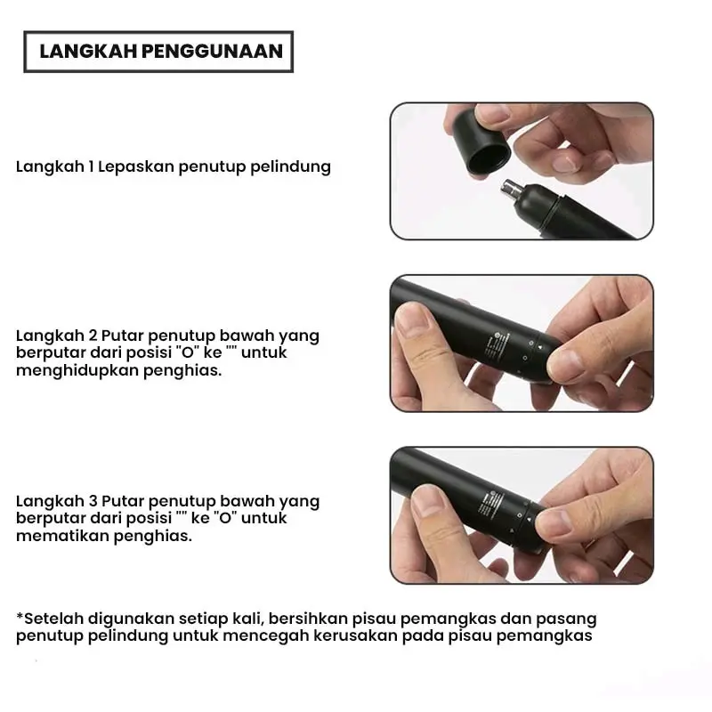 Enchen Electric Nose Hair Trimmer EN005 | Baterai AA 3