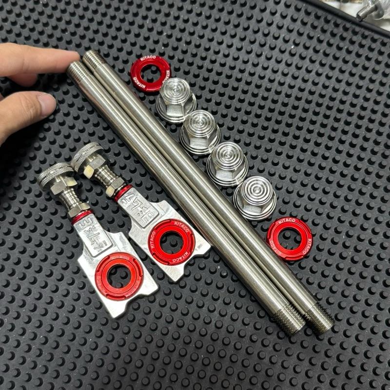  COMBO 2 CÂY CỐT TÁN TRƯỚC SAU LÔNG ĐỀN + PÁT TĂNG SÊN INOX 304 DÁNH CHO WAVE NHỎ - Dream Phụ Tùng 