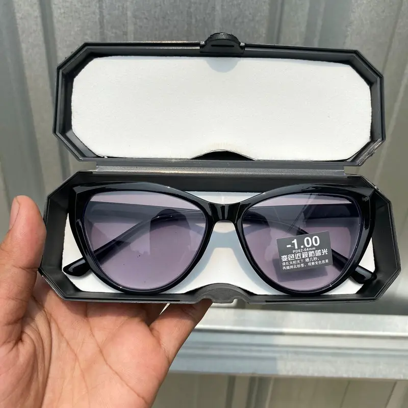 Kacamata Photocromic Minus Cat Eye -0.50 s/d -6.00 Frame Titanium Elegan Model Korean Style Eyewear 0