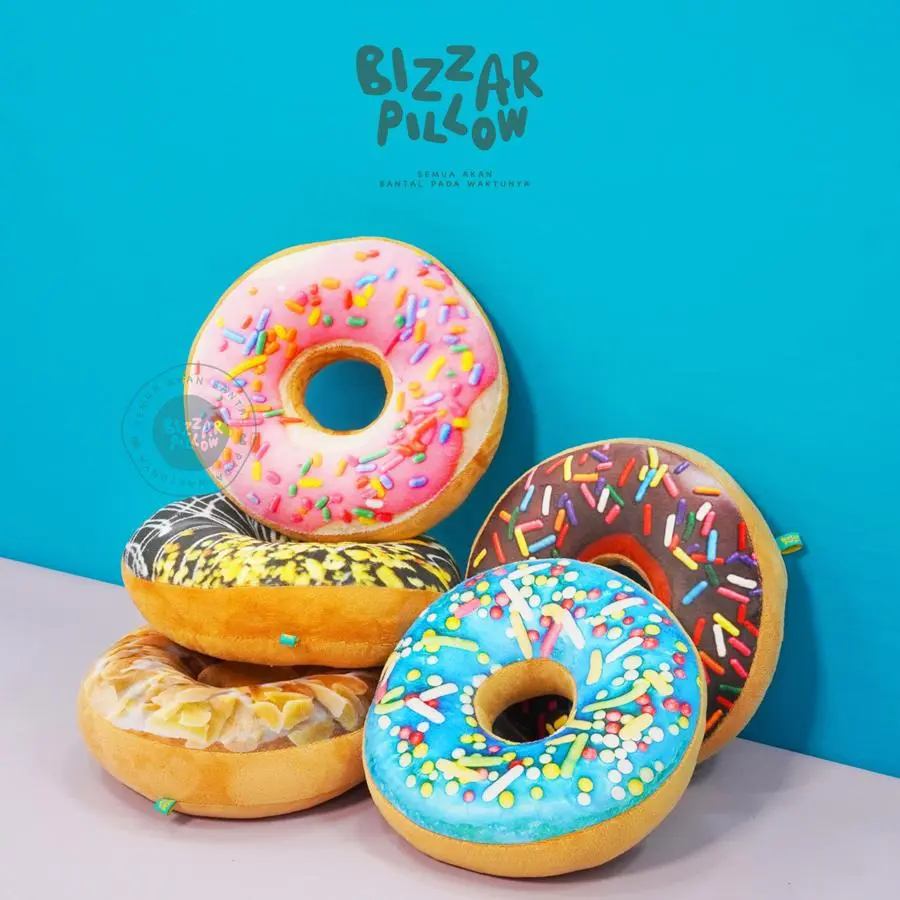 Bizzarpillow Bantal Sofa Motif Donat Kain Yelvo Size S | Souvenir BZ313
