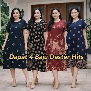 Daster Standar 100 Dapat 4 Baju Aneka Motif Bunga Nyaman Wanita Rayon