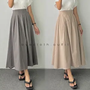 BYACLOTH - Joy Skirt - Rok Flare Panjang Maxi Wanita - Rok Formal Casual