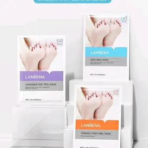 Lanbena Foot Peel Of Mask Masker kaki 1 pasang Perawatan Telapak Kaki Kering Kulit pecah pecah dan Mencerahkan Kulit Kaki