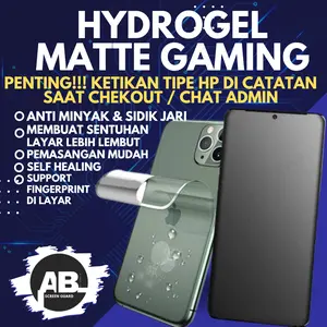 Anti gores Hydrogel Matte Gaming Untuk Semua Tipe Handphone Promo Buy 1 Get 1 Free Hydrogel Matte Gaming