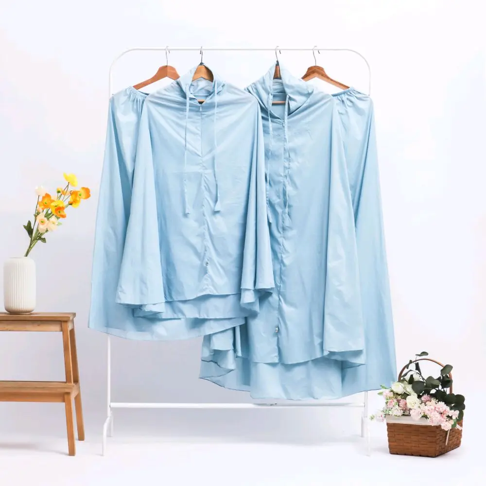 Mukena travel Alula series warna biru, hijrah by shofa marwah, mukena anak