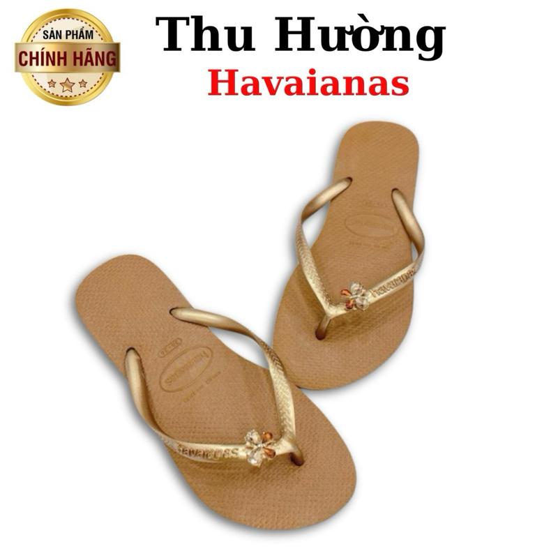  SALE  Dép Havaianas Nữ Slim Gắn Kèm Charm Bướm Nhí - Từ Brazil - Cao su non tự nhiên chống trơn trượt - Thu Hường Havai 
