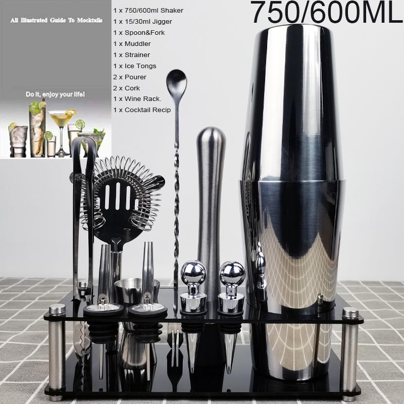 Product Introduction of ชุดบาร์เทนเดอร์เครื่องปั่นไกด์ 10 ชิ้น สแตนเลส มีให้เลือก 750ml และ 750/600ml รวมขาตั้งสีดำ เครื่องมือบาร์ 12