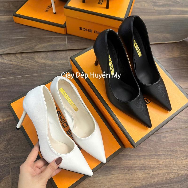 Giày cao gót mũi nhọn 9P ( Form 1.5 lùi 1 size ạ ) da nhăn êm chân chắc chắn mã B1111