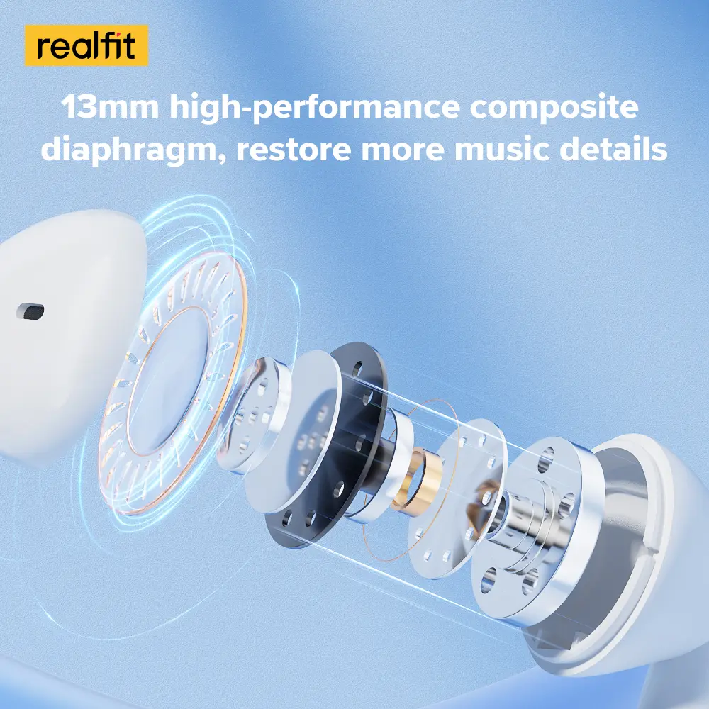 Tai Nghe Nhét Tai Nghe Bluetooth, Realfit F1 TWS, Chất Lượng HIFI, Tai Nghe Không Dây Chân Thực, Có Mic, BT5.3, Âm Trầm Tuyệt Vời | BigBuy360 - bigbuy360.vn