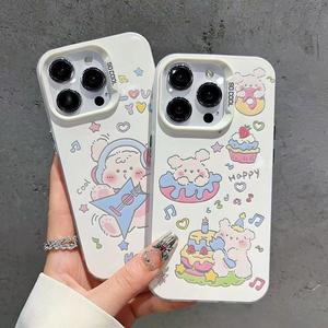 การ์ตูนน่ารักเข้ากันได้กับเคส iPhone16 พรีเมี่ยม Sense iPhone15 ใหม่ iPhone14 ป้องกันการตก 13/12 สีเงินความคิดสร้างสรรค์ 11 / XSMax การ์ตูน XR / XS / 8Plus ‌สำหรับผู้ชายและผู้หญิง