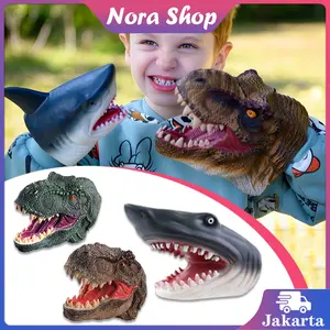 Sarung Tangan Dinosaurus Karet Mainan Hand Puppet Animal Mainan Kreatif Anak