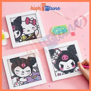 Hightune Diamond Painting Set Sanrio Dekorsi Kamar Anak Anak Lukisan Berlian DIY 18x18cm Toys