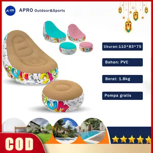 [Garansi purna jual] Sofa Angin Beanbag Squishy Jumbo + Stool – Sofa Tiup Single dengan Sandaran Kaki – Lazy Bag Indoor Outdoor – Portabel, Mudah Disimpan, Tidak Memakan Tempat /Free Pompa/Aestetik/Siap Kirim Viral Kembali  Tidur Sarung