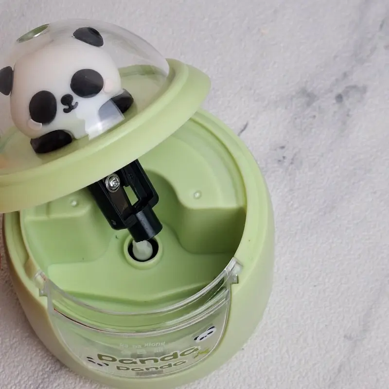 Serutan Rautan Pensil Elektrik Lucu Imut Motif Hewan Pencil Sharpener Electric Cute Animals Astronot Panda 3