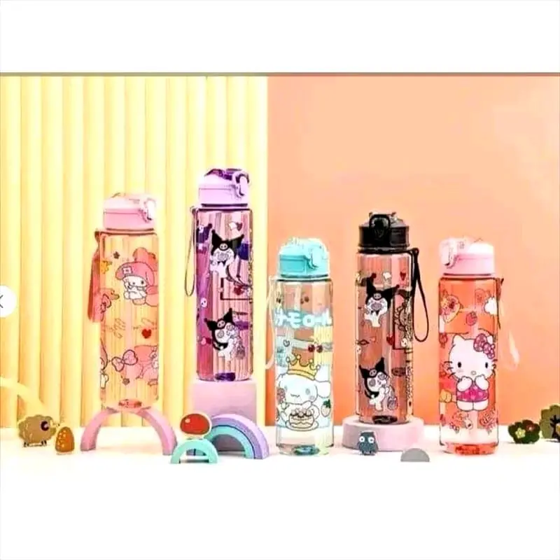 BOTOL MINUM KARAKTER KUROMI SANRIO CINNAMOROL HK MELODY FREE SEDOTAN FREE TALI Bottles Water