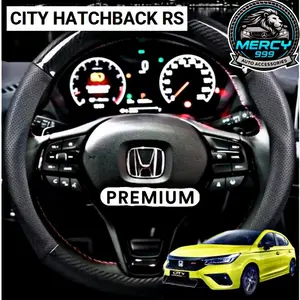 Cover Sarung Stir Kulit Karbon Carbon Mobil Honda City Hatchback RS 2025 2026 Premium