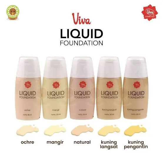 Viva Liquid Foundation // Kuning Langsat, Natural Fondation