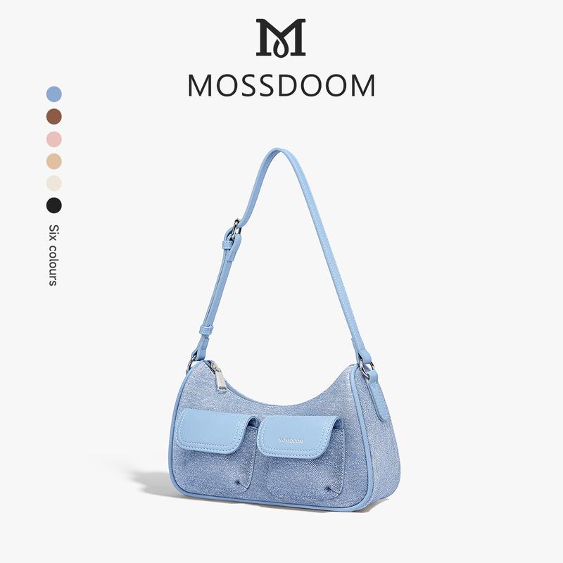 MOSSDOOM Liora Bag Túi đeo vai màu trơn thời trang mùa hè phong cách Hàn Quốc