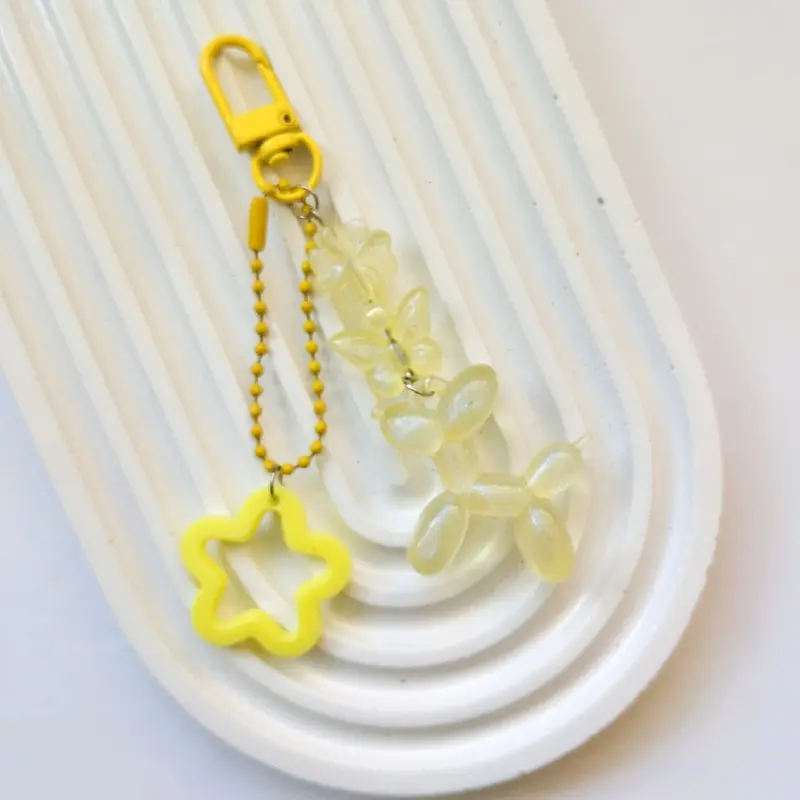 (Glow in the Dark) Gantungan Kunci Poodle Dog Keychain Puppy Lucu Ganci 7