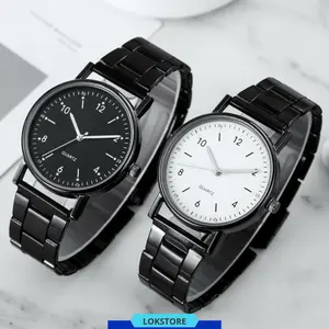 Jam Tangan Pria Wanita Bulat Analog Casual Fashion Strap Rantai Stainless Steel Quartz Couple RM132 Jam Tangan Pria Wanita Bulat Analog Casual Fashion Strap Rantai Stainless Steel Quartz Couple RM132