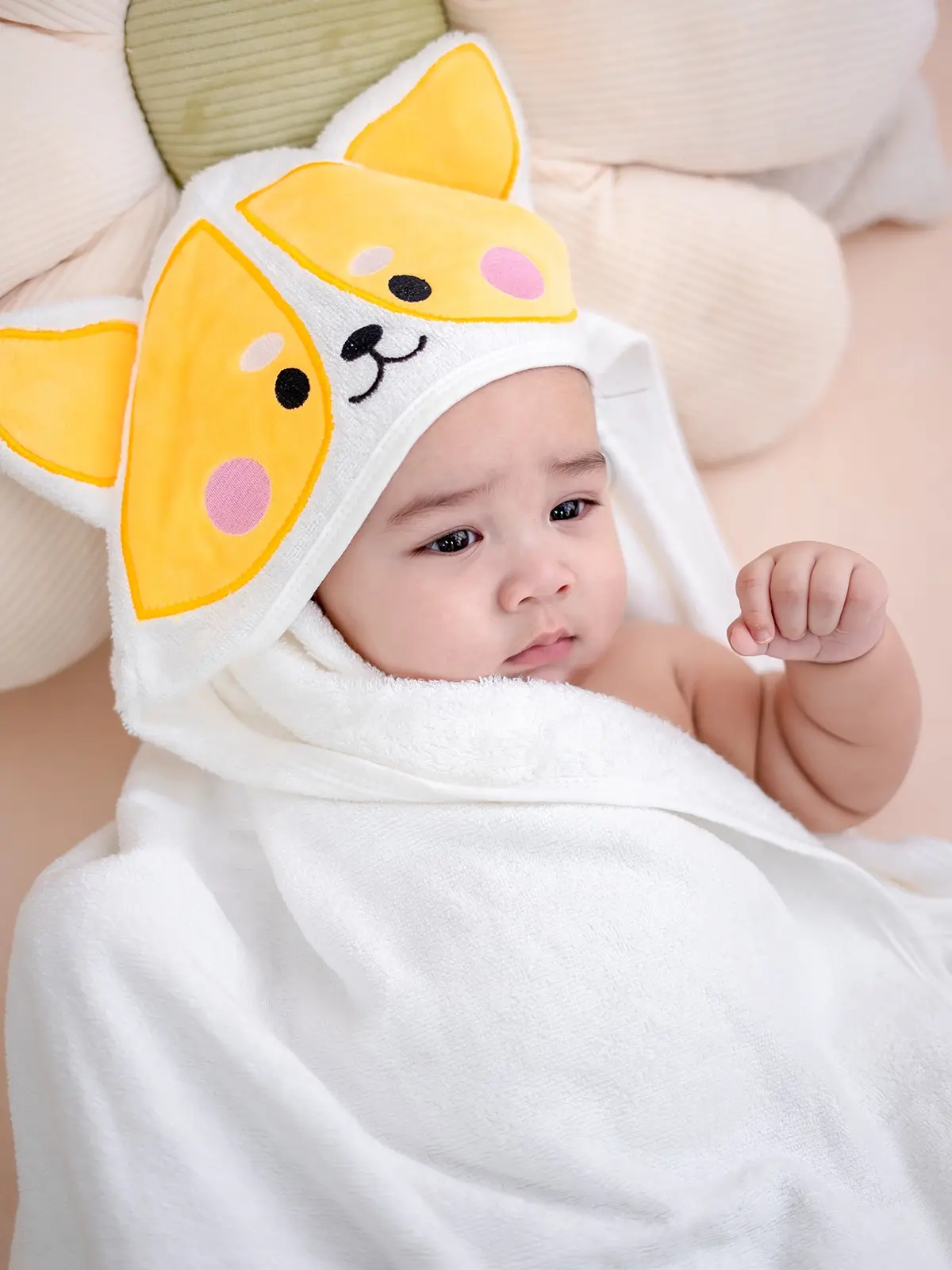 Coastberry Corgi Hooded Bamboo Towel & Washcloth