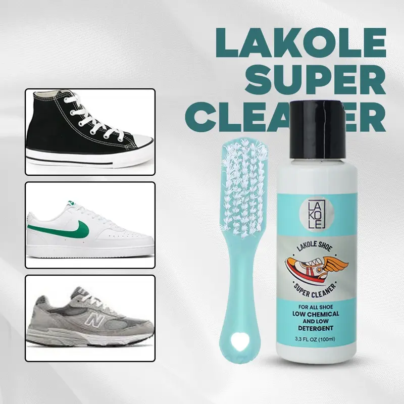 Lakole Sabun Cuci Sepatu Premium Super Cleaner - Cairan Pembersih Sepatu Kotor, Aman Untuk Semua Jenis Sepatu Free sikat 0