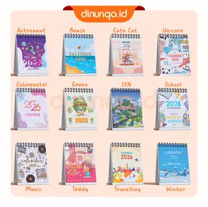 (GROSIR) Kalender Meja Duduk Mini 2026 Portable Kalender kecil 2026 Kalender Aesthetic Murah Lucu