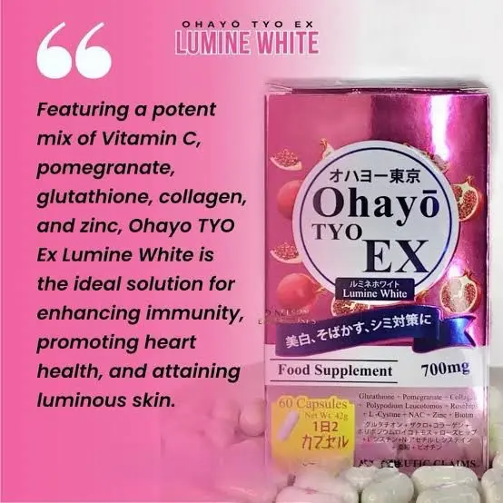ohayo tokyo glutathione Ohayo Tokyo EX 60 capsules Made in Japan