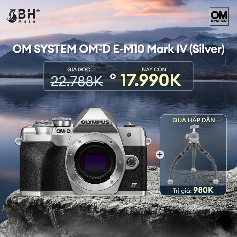 Máy ảnh OM SYSTEM OM-D E-M10 Mark IV (Silver/Black)