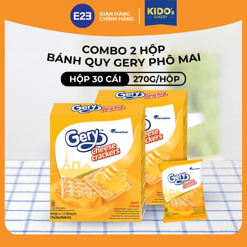  Combo 2 Hộp Bánh Quy Gery - Vị Phô Mai 270g hộp x2 | E2E Thực Phẩm Đồ Ăn | Kido Group 
